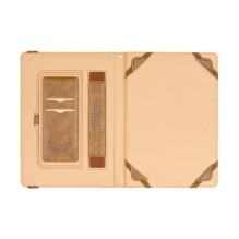 Blun Eco-leather Universal Book Case with Stand and card slots for Tablet PC with 7" Brown