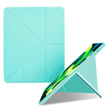 ENKAY Tablet Origami Leather Smart Case with stand for Apple iPad Pro 11" (2018) Cyan