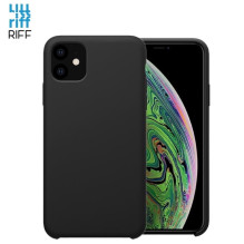 Riff Thin &amp; Soft silicone case with soft fiber inside for Apple iPhone 11 (6.1") Black