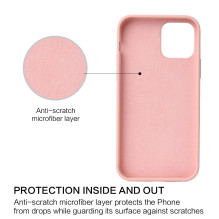 Riff Thin &amp; Soft silicone case with soft fiber inside for IPhone 11 (6,1") Dark Green
