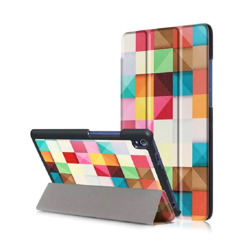 Riff President sērijas Planšetdatora maks ar stendu priekš Samsung Tab S4 10.5 T830 T835 2018 Grid