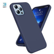 „Riff“ plonas ir minkštas silikoninis dėklas su minkštu pluoštu viduje, skirtas „Apple iPhone 13 Pro“, vidurnakčio mėlyn „Riff“ plonas ir minkštas silikoninis dėklas su minkštu pluoštu viduje, skirtas „Apple iPhone 13 Pro“, vidurnakčio mėlyn