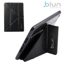 Blun MHS ekologiškos odos dėklas su stovu Samsung T230 Galaxy Tab 4 7.0, juodas