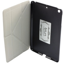Blun MHS ekologiškos odos dėklas su stovu Samsung T230 Galaxy Tab 4 7.0, juodas