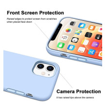 Riff Slim &amp; Soft Silicone Soft Back Cover Case iPhone 12 / 12 Pro Light Blue