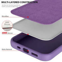 „Riff Slim Soft“ silikoninis dėklas, skirtas „Apple iPhone 12 Mini“, violetinis „Riff Slim Soft“ silikoninis dėklas, skirtas „Apple iPhone 12 Mini“, violetinis