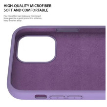 „Riff Slim Soft“ silikoninis dėklas, skirtas „Apple iPhone 12 Mini“, violetinis „Riff Slim Soft“ silikoninis dėklas, skirtas „Apple iPhone 12 Mini“, violetinis