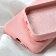 Riff Slim &amp; Soft Silicone Soft Back Cover Case for Apple iPhone 12 Pro Max Rose