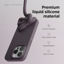 Riff Slim &amp; Soft Silicone Soft Back Cover Case for Apple iPhone 15 Violet