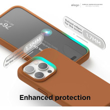 Riff Slim &amp; Soft Silicone Soft Back Cover Case for Apple iPhone 15 Plus Brown