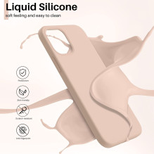 HQ Silicone Liquid 1.5mm back case for Samsung Galaxy A14 4G A145 / A14 5G A146 Pink