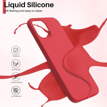 HQ Silicone Liquid 1.5mm back case for Samsung Galaxy A34 5G A346 Red