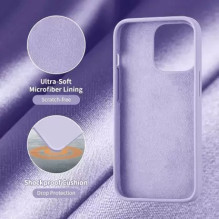 Riff Slim &amp; Soft Silicone Soft Back Cover Case for Apple iPhone 15 Plus Lavander
