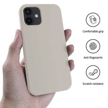 Riff Slim &amp; Soft Silicone Soft Back Cover Case for Apple iPhone 15 Pro Max Grey