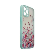 „Riff“ gėlių rašto silikoninis dėklas, skirtas „Apple iPhone 12 Pro Max“, mėlynas „Riff“ gėlių rašto silikoninis dėklas, skirtas „Apple iPhone 12 Pro Max“, mėlynas