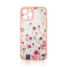 Riff Flower design silicone back case for Apple iPhone 12 Pro Max Pink