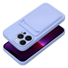 „Riff Card“ serijos silikoninis galinis dėklas, skirtas Apple iPhone 15 Plus, violetinis „Riff Card“ serijos silikoninis galinis dėklas, skirtas Apple iPhone 15 Plus, violetinis