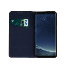 Aukštos kokybės natūralios odos „Smart Pro“ dėklas, skirtas „iPhone 13 Pro 6,1“ tamsiai mėlynas Aukštos kokybės natūralios odos „Smart Pro“ dėklas, skirtas „iPhone 13 Pro 6,1“ tamsiai mėlynas
