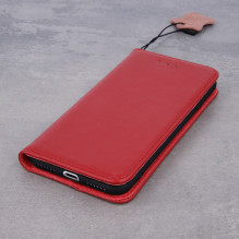 Aukštos kokybės natūralios odos „Smart Pro“ dėklas, skirtas „iPhone 13 Pro 6,1“ bordo spalvos Aukštos kokybės natūralios odos „Smart Pro“ dėklas, skirtas „iPhone 13 Pro 6,1“ bordo spalvos