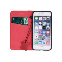 Aukštos kokybės natūralios odos „Smart Pro“ dėklas, skirtas „iPhone 13 Pro 6,1“ bordo spalvos Aukštos kokybės natūralios odos „Smart Pro“ dėklas, skirtas „iPhone 13 Pro 6,1“ bordo spalvos