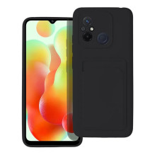 „Riff Card“ serijos silikoninis galinis dėklas, skirtas „Xiaomi Redmi Note 12 4G“, juodas „Riff Card“ serijos silikoninis galinis dėklas, skirtas „Xiaomi Redmi Note 12 4G“, juodas