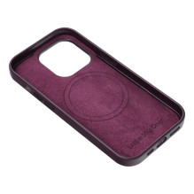 „Riff“ odinis „Mag“ dėklas su metaliniais mygtukais, skirtas „Apple iPhone 15 Plus“, tamsiai violetinis „Riff“ odinis „Mag“ dėklas su metaliniais mygtukais, skirtas „Apple iPhone 15 Plus“, tamsiai violetinis