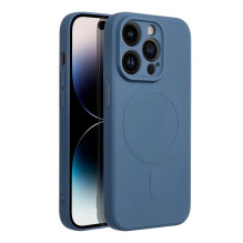 Riff Magsafe support silicone back case for Apple iPhone 14 Plus Blue