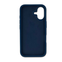 Riff Slim Soft Silicone Soft Back Cover Case for Apple iPhone 16 Dark blue