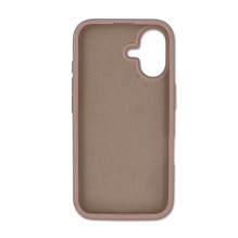 Riff Slim Soft Silicone Soft Back Cover Case for Apple iPhone 16 Powder pink