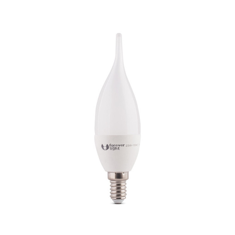 Bulb LED C37 E14 7W 230V warm white, flame