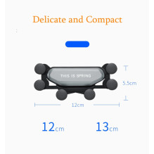 Riff UH-01 Octopus Smart 6-Point Gravity Universal Auto Fix Car Air Vent Grill Smartphone Holder (6.5'' max) Black