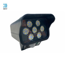 Riff JX-717 Outdoor Wall Mount Solar Battery Lamp with Motion sensor &amp; Remote Control Black