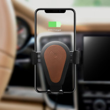 iCarer IWXC004-BN wireless car Qi charger 10W + air vent gravity car mount Brown iCarer IWXC004-BN wireless car Qi charger 10W + air vent gravity car mount Brown