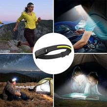 Riff HD1 Wave induction 350 LM Headlamp Type-C USB Rechargeable and Sensore Black