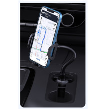 XO C105 universalus puodelio laikiklis automobiliui, fiksuojamas išmaniojo telefono laikiklis su reguliuojamu pasukamu k