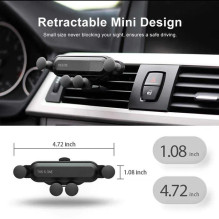 iKaku KSC-263 Universal Gravity Car Phone holder on Air rest Black