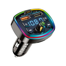 KAKU KSC-851 „Bluetooth“ FM siųstuvas su automobiliniu įkrovikliu PD / „Bluetooth 5.0“ / MP3 / „MicroSD“