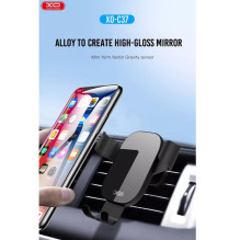 XO C37 Gravity Universal Car Air Vent Automatic Fixation Holder for Smartphone (4.5-7.6'') Black