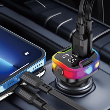 iKaku KSC-1070 CAILE Car BT5.3 FM Transmitter + Type-C charging Black iKaku KSC-1070 CAILE Car BT5.3 FM Transmitter + Type-C charging Black