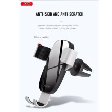 XO C37 Gravity Universal Car Air Vent Automatic Fixation Holder for Smartphone (4.5-7.6'') Black