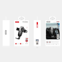 XO C37 Gravity Universal Car Air Vent Automatic Fixation Holder for Smartphone (4.5-7.6'') Black