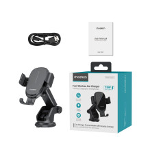 Choetech T203-F Car holder with wireless 15W charger Black Choetech T203-F Car holder with wireless 15W charger Black