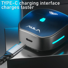 Aula F101 TWS Wireless Hi-Fi Gaming Stereo Headset / Bluetooth 5.0 / HD Mic / Charging Cases / Black