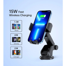Choetech T203-F Car holder with wireless 15W charger Black Choetech T203-F Car holder with wireless 15W charger Black