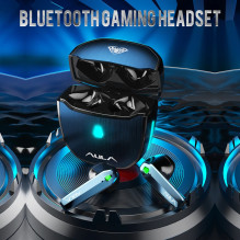 Aula F101 TWS Wireless Hi-Fi Gaming Stereo Headset / Bluetooth 5.0 / HD Mic / Charging Cases / Black