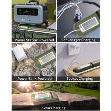 ZTARX A86 Waterproof Inflatable Professional RGB LED Tube Light 339LM + Air Pump / Solar Charger / Power Bank IP66 4000m