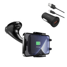 Cygnett CY348WLCCH ExoDrive Wireless 10W Phone Charger + Window Mount + auto power adapter Black / Gray Cygnett CY348WLCCH ExoDrive Wireless 10W Phone Charger + Window Mount + auto power adapter Black / Gray