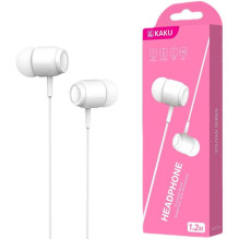 iKAKU KSC-381 universalios lengvos HiFi į ausis įdedamos ausinės, 3,5 mm, su mikrofonu, 1,2 m, baltos