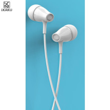 iKAKU KSC-382 universalios lengvos HiFi į ausis įdedamos ausinės, 3,5 mm, su mikrofonu, 1,2 m, baltos