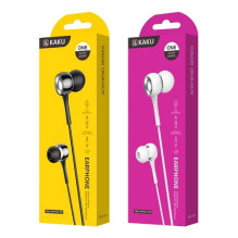 iKAKU KSC-401 universalios lengvos HiFi į ausis įdedamos ausinės, 3,5 mm, su mikrofonu, 1,2 m, baltos